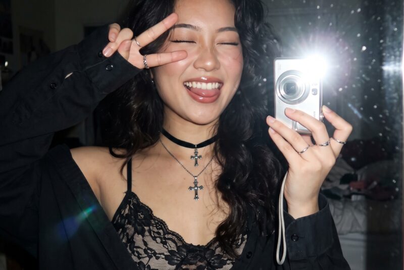 Early-2000s CCD mirror selfie