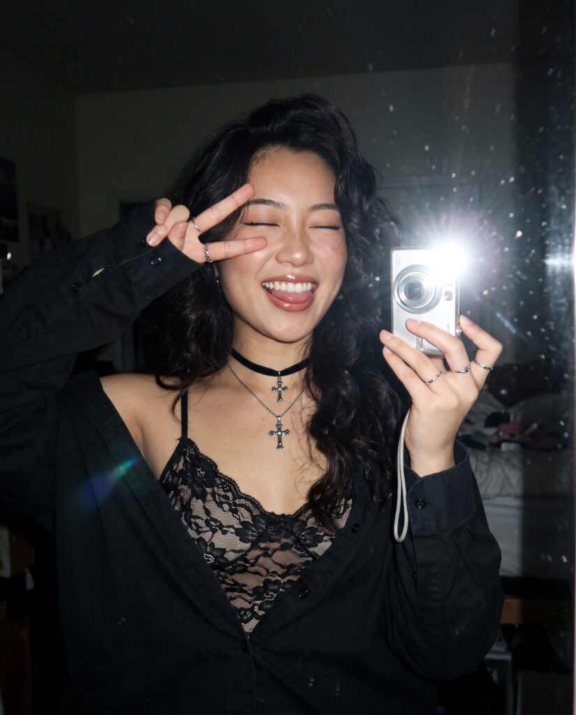 Early-2000s CCD mirror selfie
